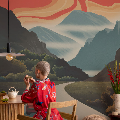 Nursery wall mural Mountain adventure