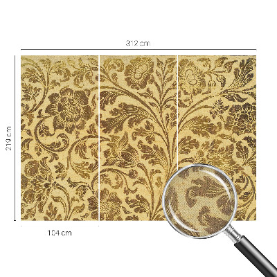 Peel and stick wall mural with a floral pattern
