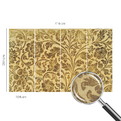 Peel and stick wall mural with a floral pattern