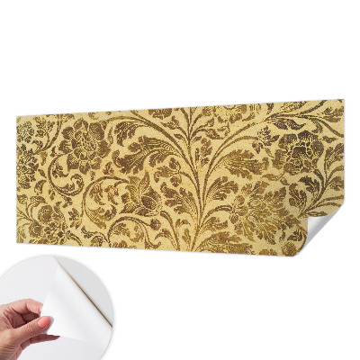 Peel and stick wall mural with a floral pattern