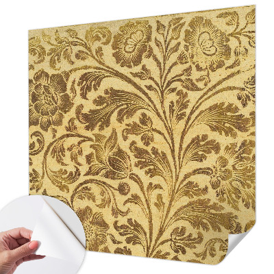 Peel and stick wall mural with a floral pattern