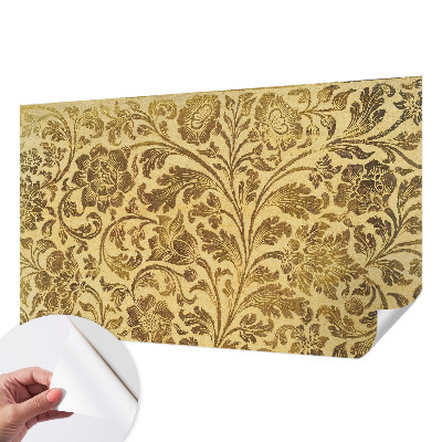 Peel and stick wall mural with a floral pattern