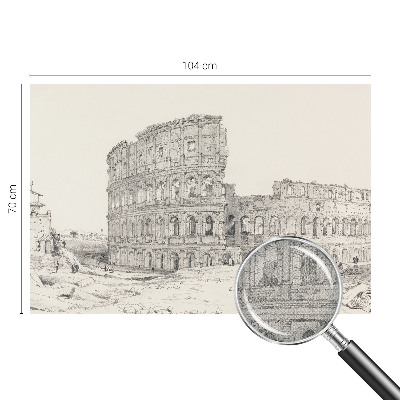 Peel and stick wallpaper mural featuring an ancient ruins scene