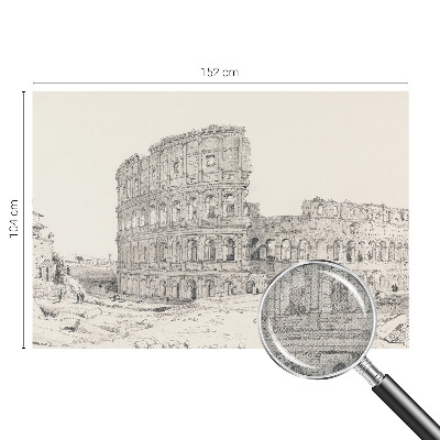 Peel and stick wallpaper mural featuring an ancient ruins scene