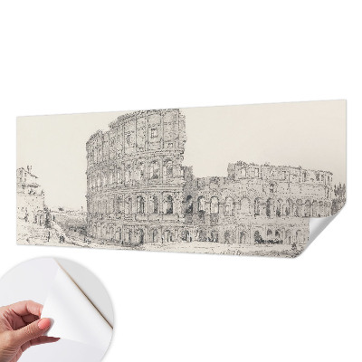 Peel and stick wallpaper mural featuring an ancient ruins scene