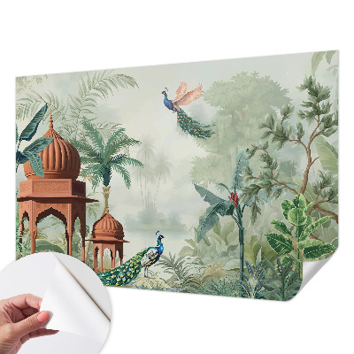 Self-adhesive photo wallpaper with a Peacock Gardens motif