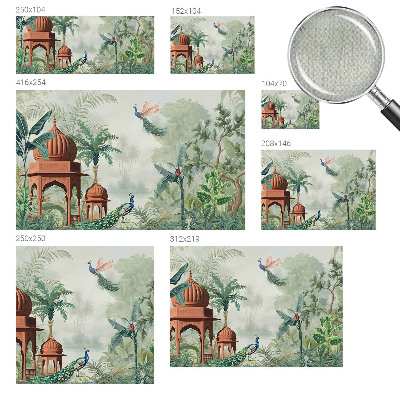 Self-adhesive photo wallpaper with a Peacock Gardens motif