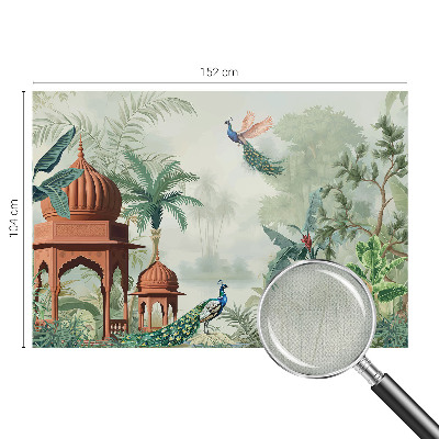 Self-adhesive photo wallpaper with a Peacock Gardens motif