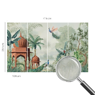 Self-adhesive photo wallpaper with a Peacock Gardens motif
