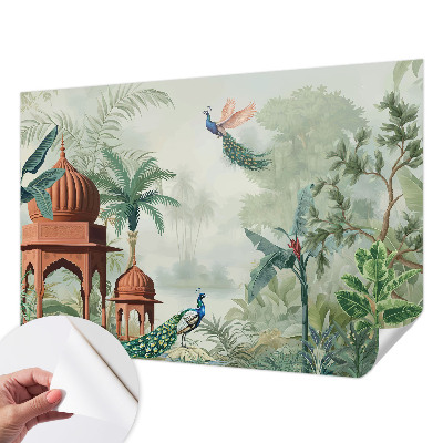 Self-adhesive photo wallpaper with a Peacock Gardens motif