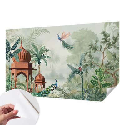 Self-adhesive photo wallpaper with a Peacock Gardens motif