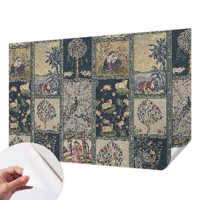 Stick-on wall mural with a romantic scene