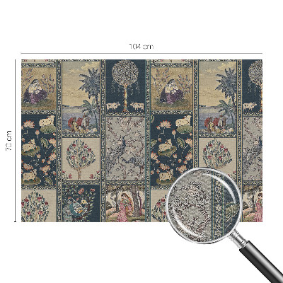 Stick-on wall mural with a romantic scene