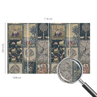 Stick-on wall mural with a romantic scene