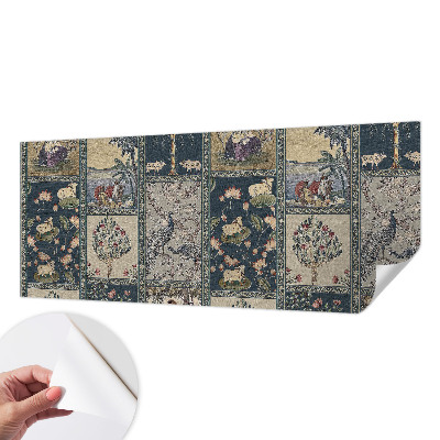 Stick-on wall mural with a romantic scene