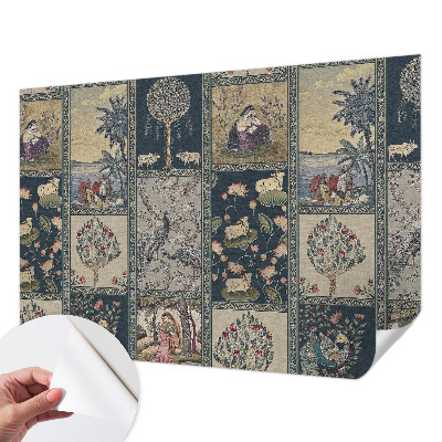 Stick-on wall mural with a romantic scene