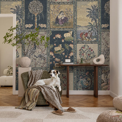 Stick-on wall mural with a romantic scene