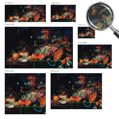 Removable wall mural wallpaper featuring a fruity abundance design