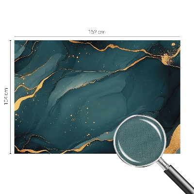 Peel and stick wall mural for living room featuring a dark blue abstract design