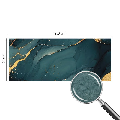 Peel and stick wall mural for living room featuring a dark blue abstract design