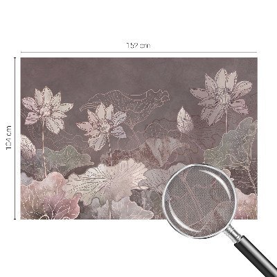 Peel and stick wall mural with a peaceful botanical design suitable for bedroom use