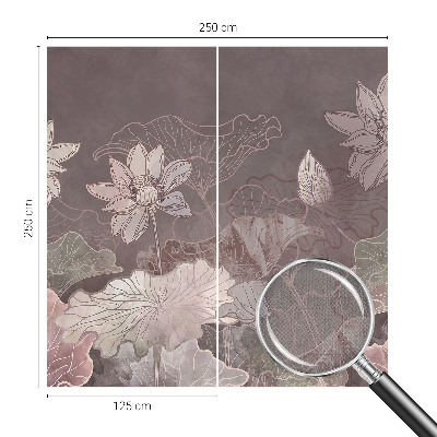 Peel and stick wall mural for bedroom Peaceful botany