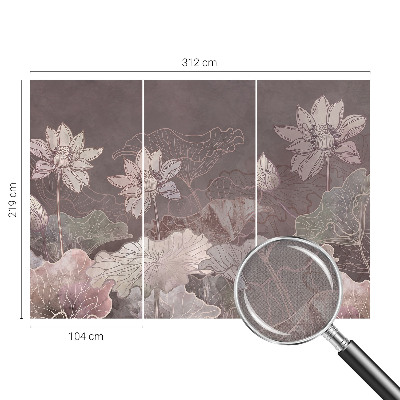 Peel and stick wall mural for bedroom Peaceful botany