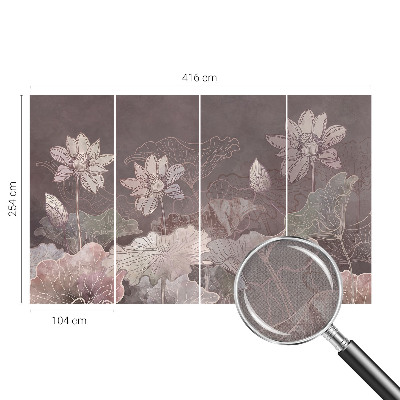 Peel and stick wall mural for bedroom Peaceful botany