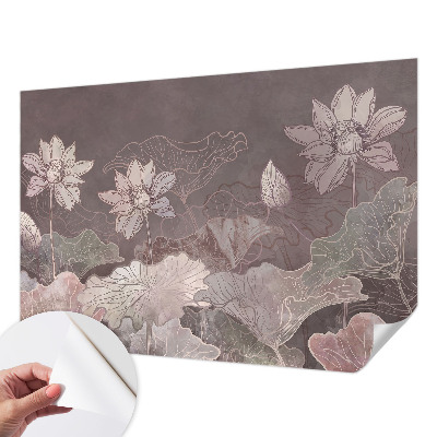 Peel and stick wall mural for bedroom Peaceful botany