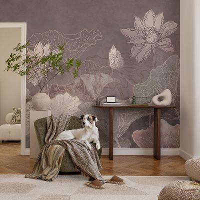 Peel and stick wall mural for bedroom Peaceful botany