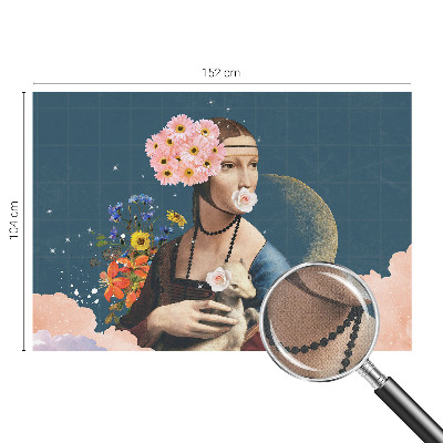 Peel and stick wall mural for kids' room with a floral design offering elegant décor