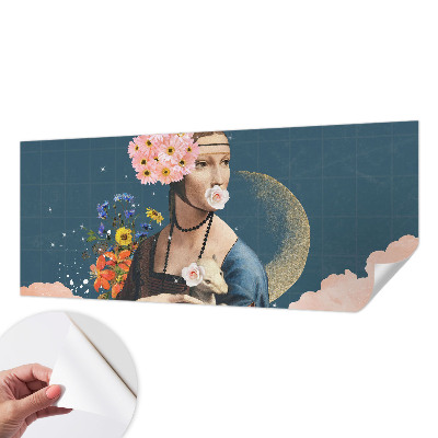 Peel and stick wall mural for kids' room with a floral design offering elegant décor