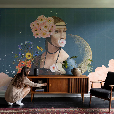 Peel and stick wall mural for kids' room Floral elegance