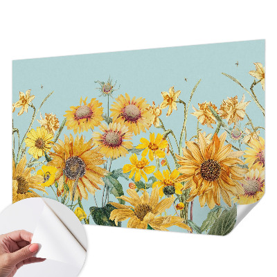 3D photo wallpaper mural with a summer garden motif