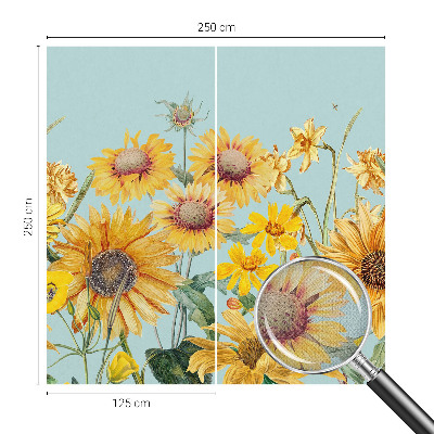 3D photo wallpaper mural with a summer garden motif