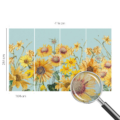 3D photo wallpaper mural with a summer garden motif