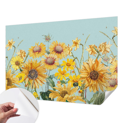 3D photo wallpaper mural with a summer garden motif
