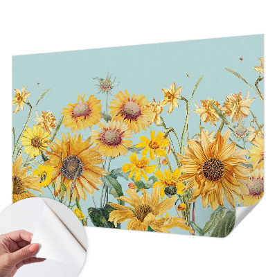 3D photo wallpaper mural with a summer garden motif