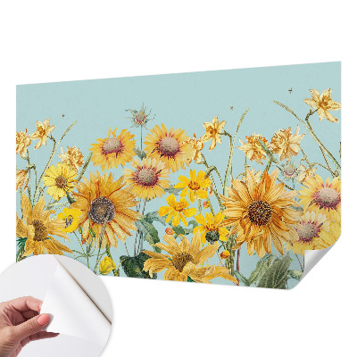 3D photo wallpaper mural with a summer garden motif