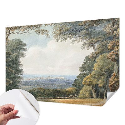 Children's wall mural Wooded landscape