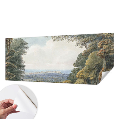 Children's wall mural Wooded landscape