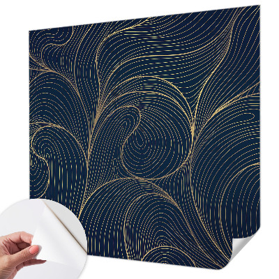 Peel and stick wall mural Wavy motif