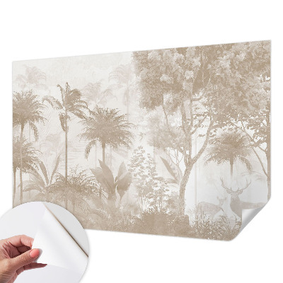 Self-adhesive photo wallpaper with a tropical landscape design