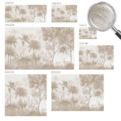 Self-adhesive photo wallpaper with a tropical landscape design