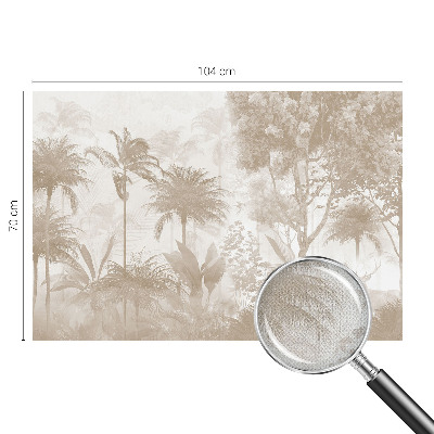 Self-adhesive photo wallpaper with a tropical landscape design
