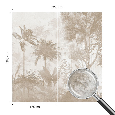 Self-adhesive photo wallpaper with a tropical landscape design