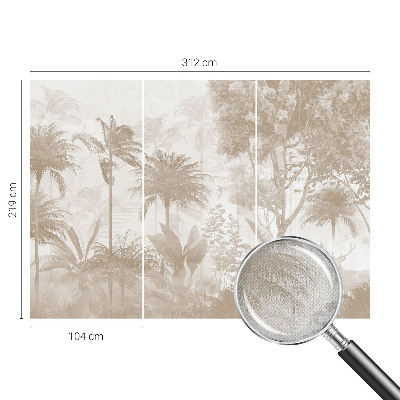 Self-adhesive photo wallpaper with a tropical landscape design