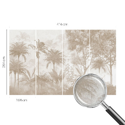 Self-adhesive photo wallpaper with a tropical landscape design