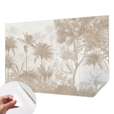 Self-adhesive photo wallpaper with a tropical landscape design