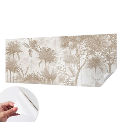 Self-adhesive photo wallpaper with a tropical landscape design